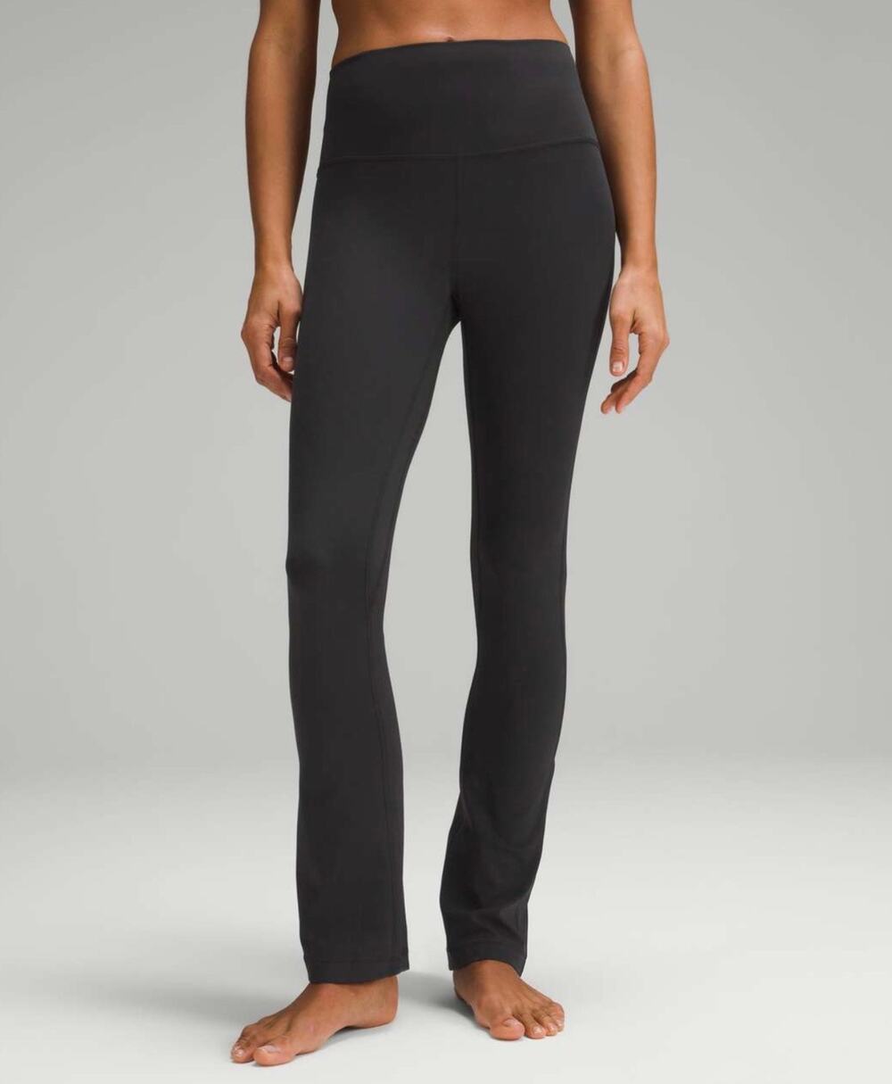 Lululemon Align High Rise Mini Flared Pants Black 28” Nulu Size 4 EUC